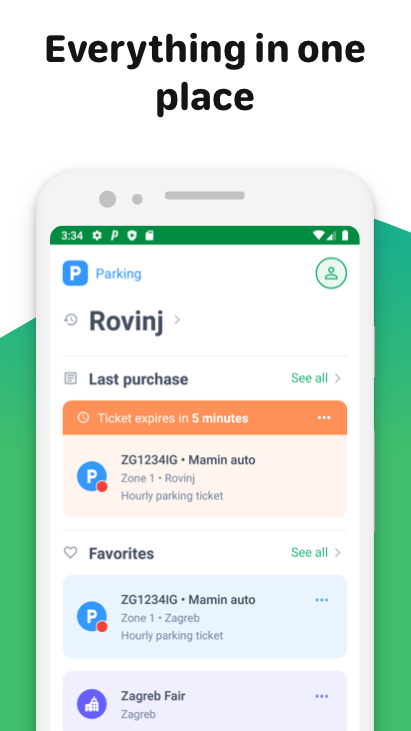 Skycash Parking app screenshot 1