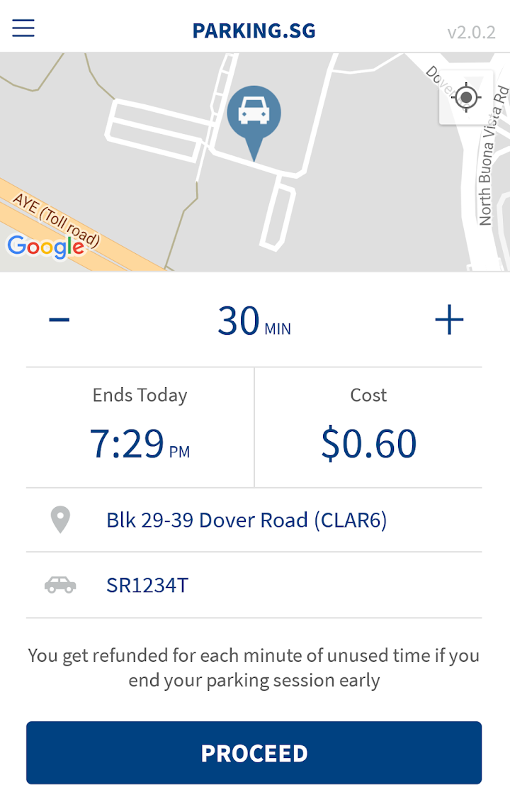 Parking.sg app screenshot 1