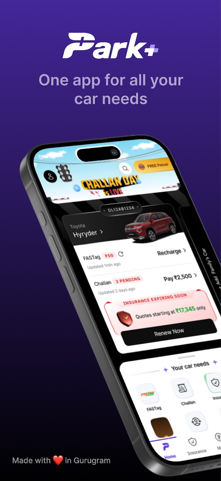Park+ app screenshot 1