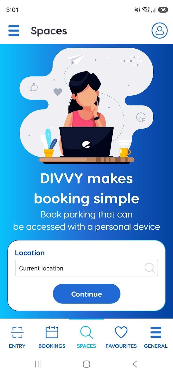 DIVVY Parking app screenshot 1
