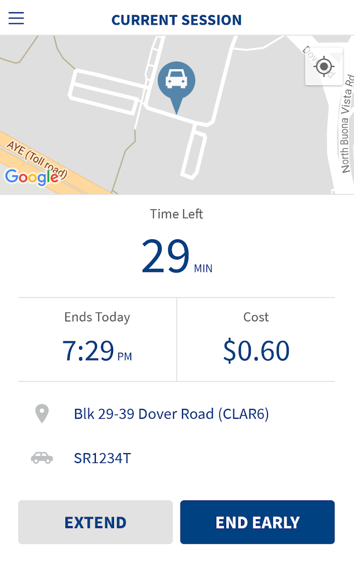 Parking.sg app screenshot 2